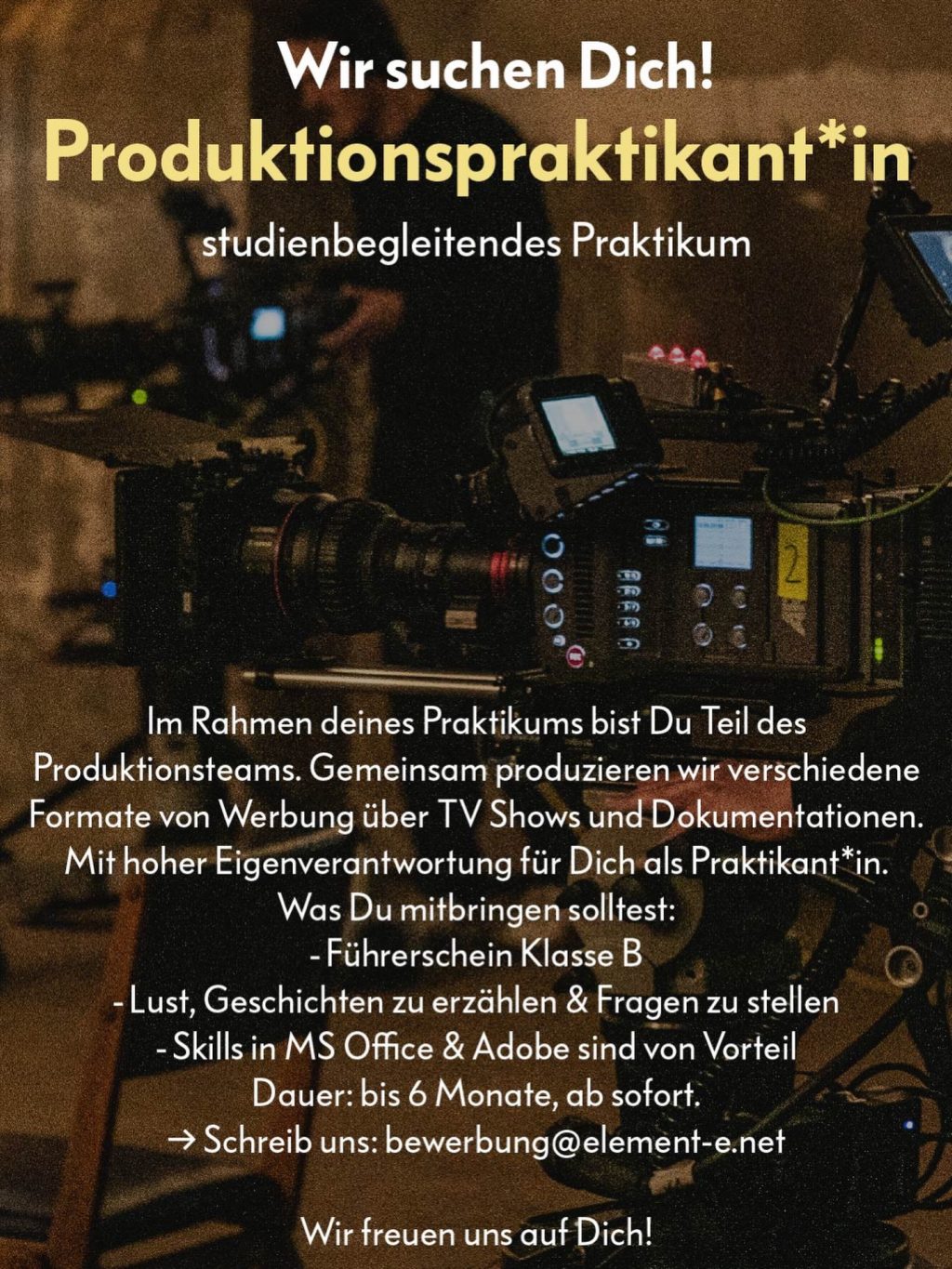 Instagram post from element_e_filmproduktion. This post is in position 1.